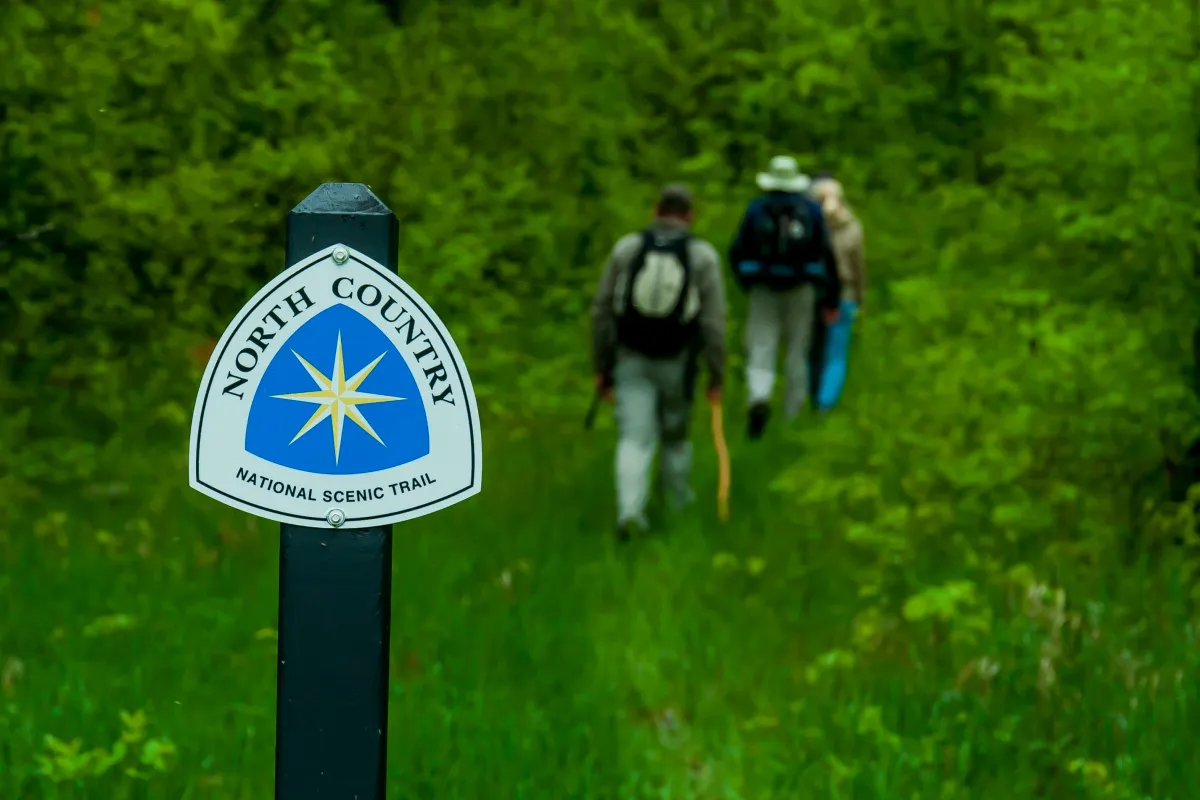 Hiking on trail